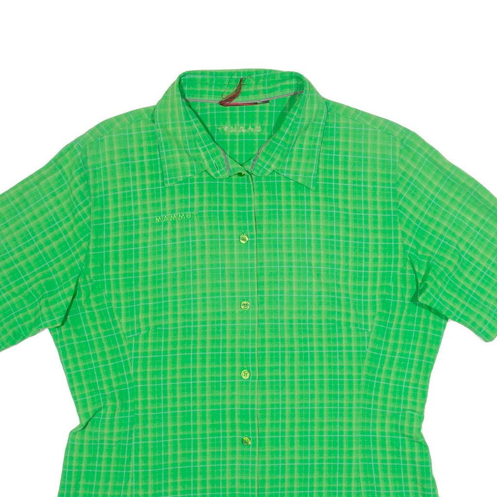 MAMMUT Womens Printed Shirt Green Collared Check L