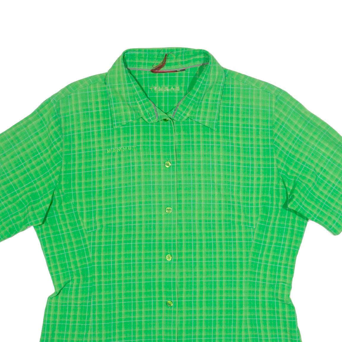 MAMMUT Womens Printed Shirt Green Collared Check L