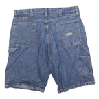 WRANGLER Mens Denim Blue Casual Shorts L W36 Comfortable Cotton Blend
