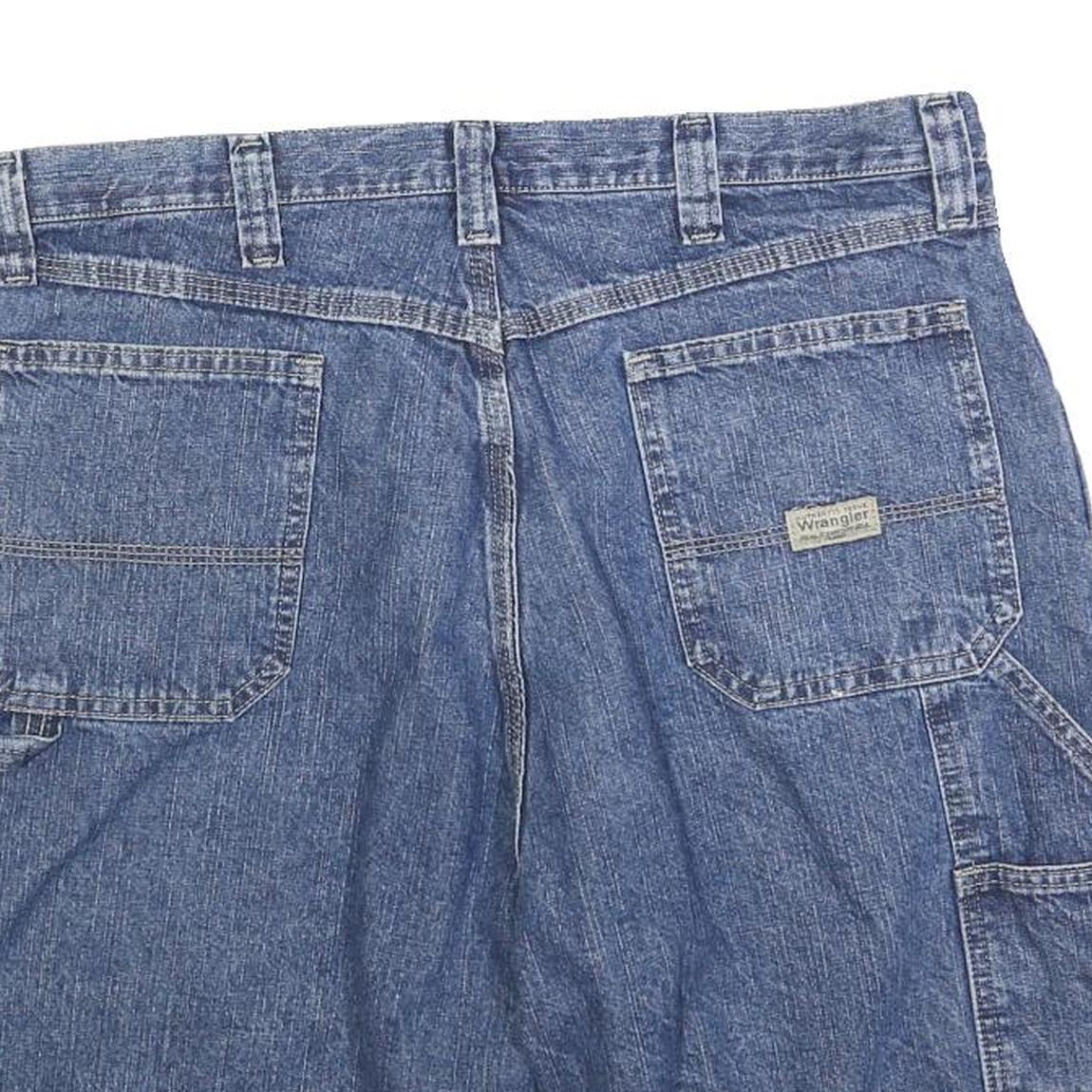 WRANGLER Mens Denim Blue Casual Shorts L W36 Comfortable Cotton Blend