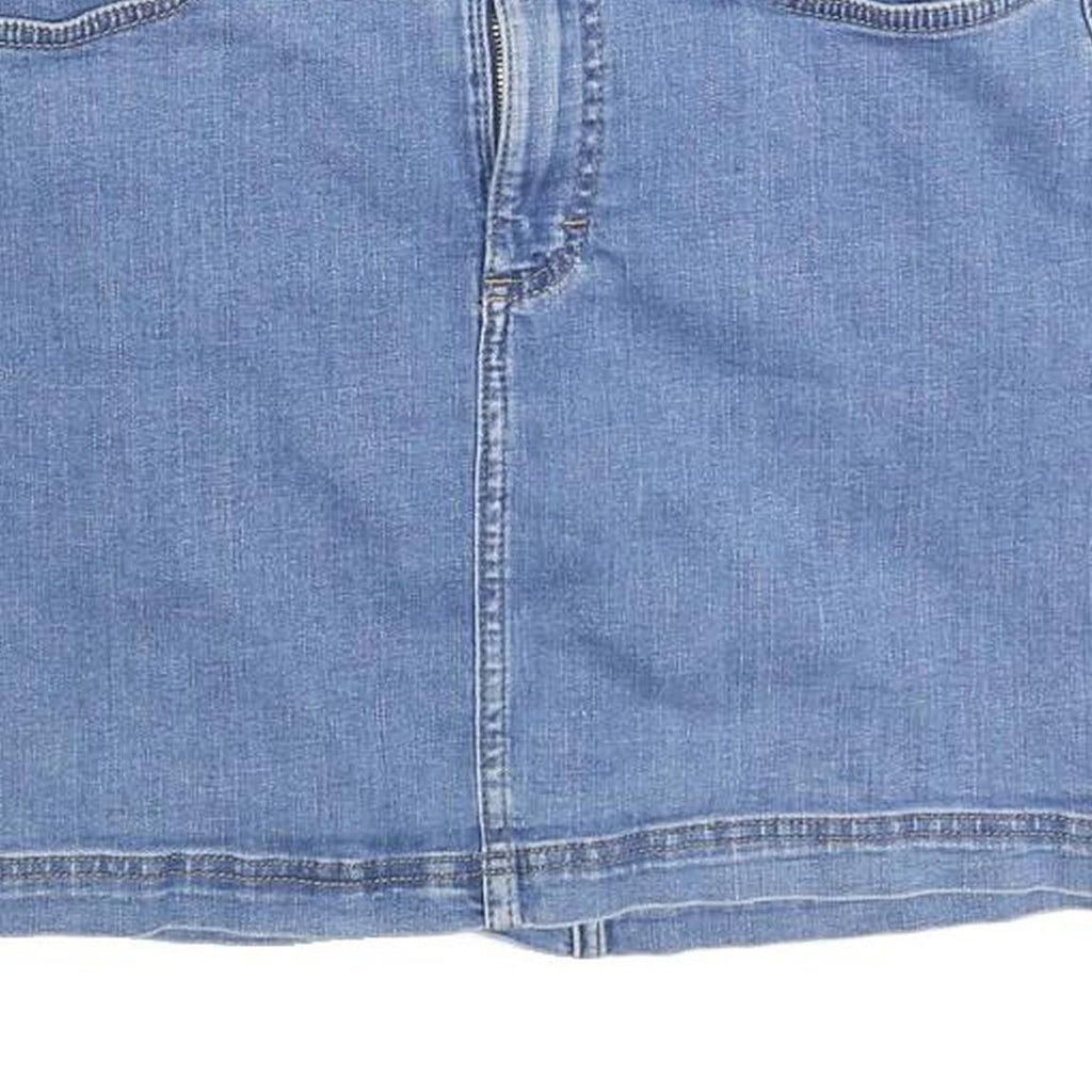 LEE Womens Blue Denim Mini Cotton Skirt M Casual Classic Summer Wear