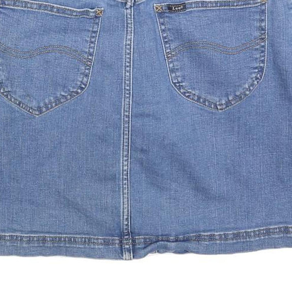 LEE Womens Blue Denim Mini Cotton Skirt M Casual Classic Summer Wear