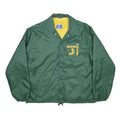 CHAMPION Mens Green Yellow Seneca Valley Coach Jacket L Synthetic Button Plain