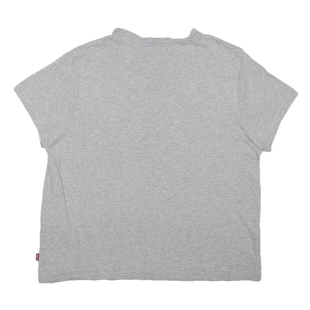 LEVI'S Womens Grey Graphic T-Shirt M Short Sleeve Round Neck Cotton Blend Floral