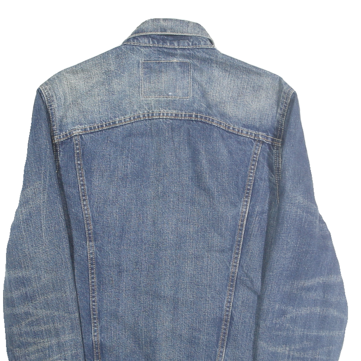 LEVI'S Mens Blue Denim Jacket S Cotton Plain Button Closure Classic Fit