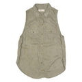HOLLISTER Womens Shirt Green Collared Sleeveless S