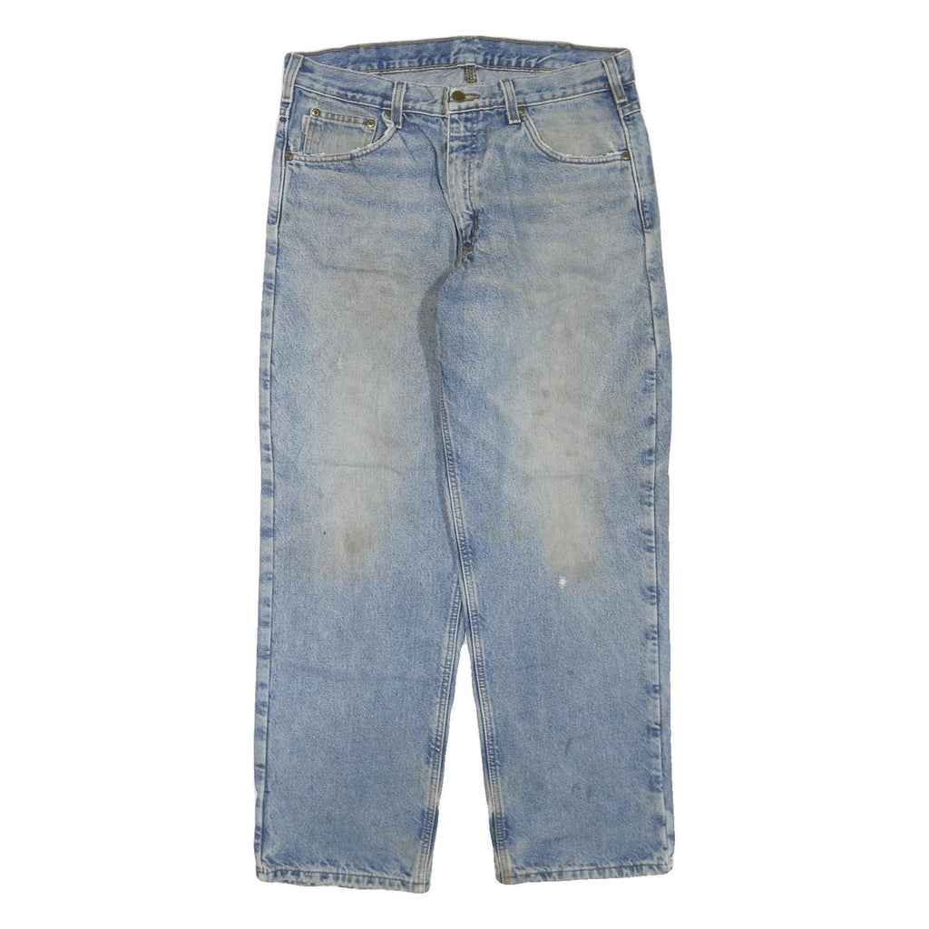 CARHARTT Mens Jeans Blue Regular Straight Denim Medium W36 L30 Workwear