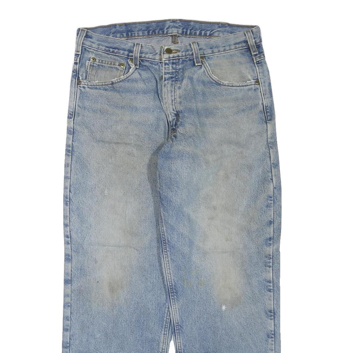 CARHARTT Mens Jeans Blue Regular Straight Denim Medium W36 L30 Workwear