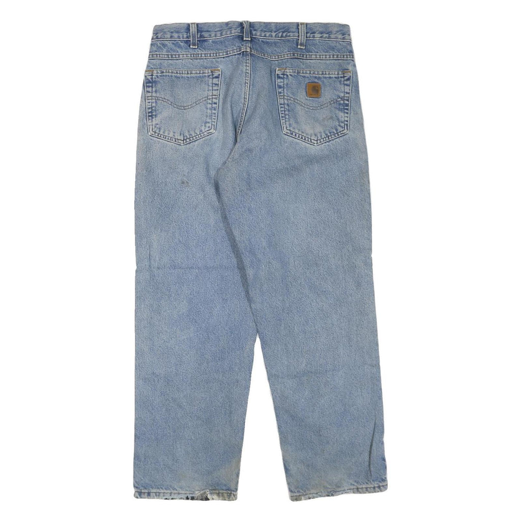 CARHARTT Mens Jeans Blue Regular Straight Denim Medium W36 L30 Workwear