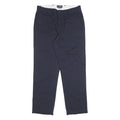 CHAPS Mens Cotton Navy Slim Straight Trousers W32 L30 Classic Zip Closure