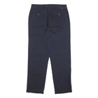 CHAPS Mens Cotton Navy Slim Straight Trousers W32 L30 Classic Zip Closure