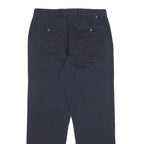 CHAPS Mens Cotton Navy Slim Straight Trousers W32 L30 Classic Zip Closure