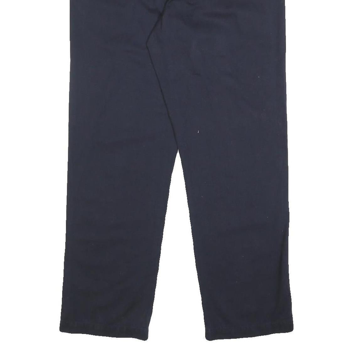 CHAPS Mens Cotton Navy Slim Straight Trousers W32 L30 Classic Zip Closure