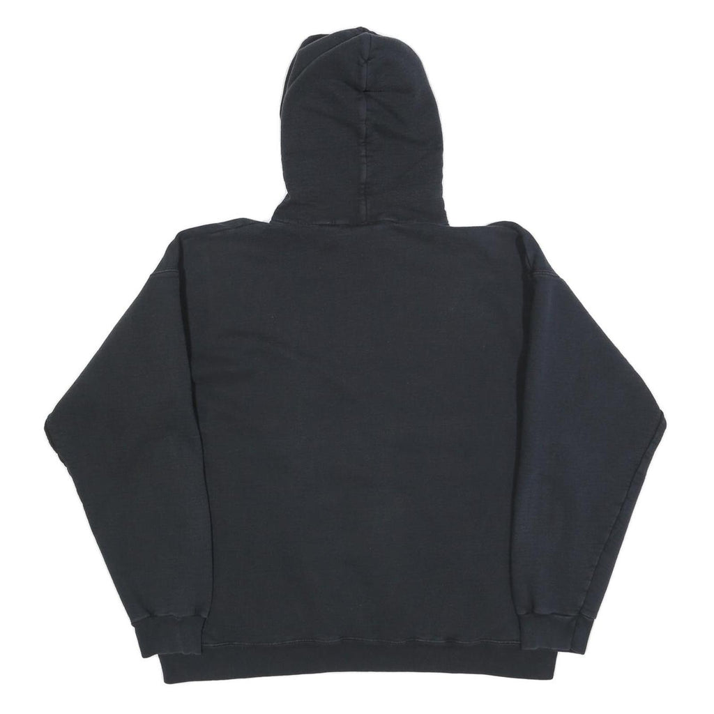 HANES Mens Black Chico High Soccer Pullover Hoodie L Comfortable Cotton Blend