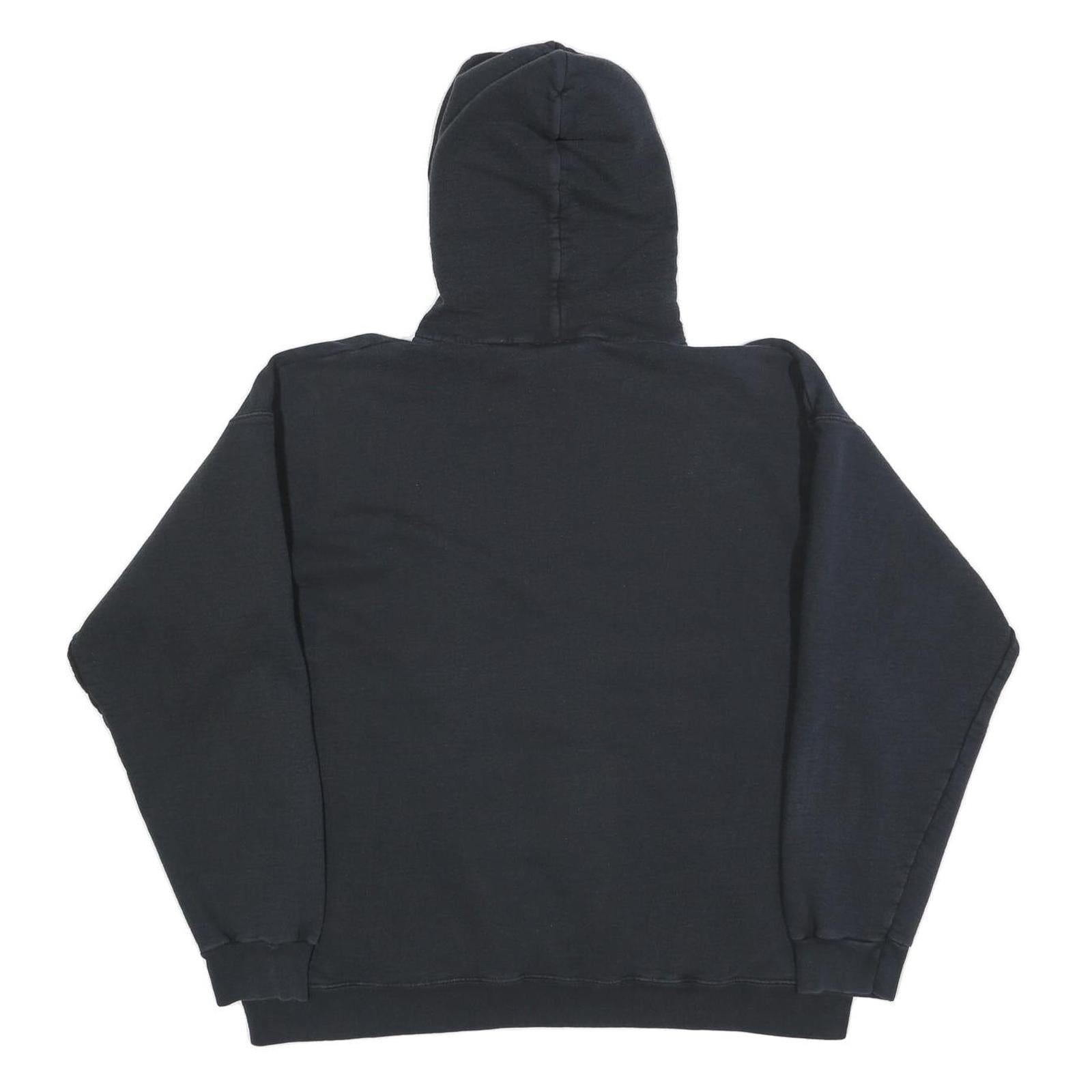 HANES Mens Black Chico High Soccer Pullover Hoodie L Comfortable Cotton Blend