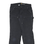 CARHARTT Womens Cotton Blend Black Regular Fit Straight Leg Trousers W28 L29
