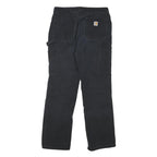 CARHARTT Womens Cotton Blend Black Regular Fit Straight Leg Trousers W28 L29