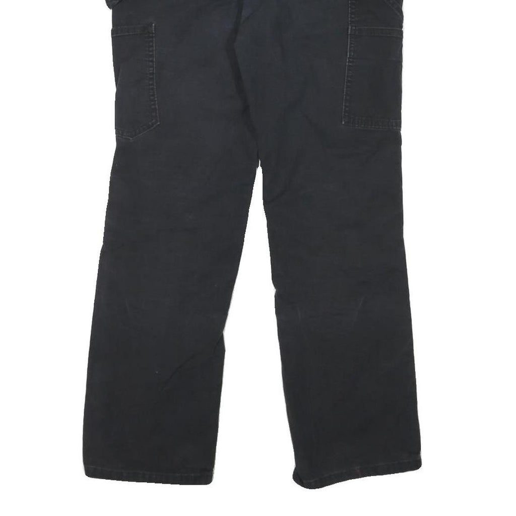 CARHARTT Womens Cotton Blend Black Regular Fit Straight Leg Trousers W28 L29