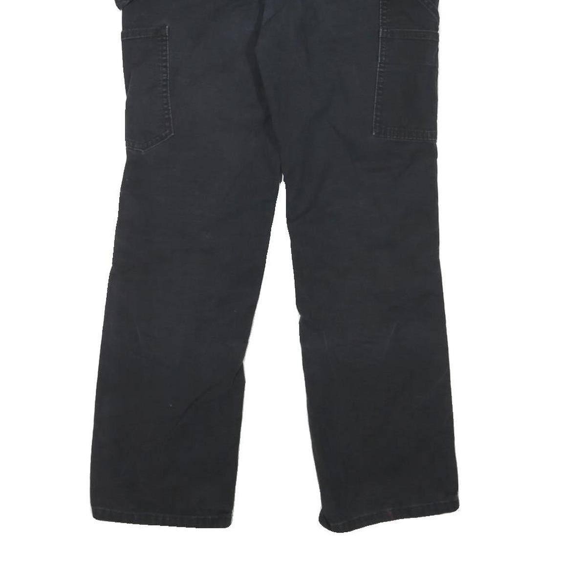 CARHARTT Womens Cotton Blend Black Regular Fit Straight Leg Trousers W28 L29