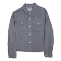 LEVI'S Terry Trucker Womens Grey Cotton Blend Classic Jacket S Button Up Denim