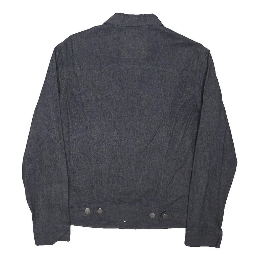 LEVI'S Terry Trucker Womens Grey Cotton Blend Classic Jacket S Button Up Denim