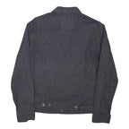 LEVI'S Terry Trucker Womens Grey Cotton Blend Classic Jacket S Button Up Denim