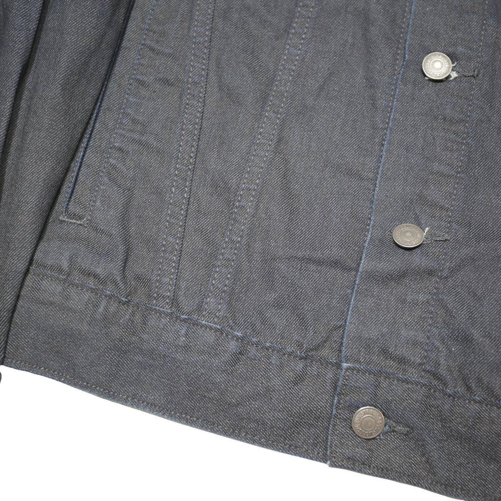 LEVI'S Terry Trucker Womens Grey Cotton Blend Classic Jacket S Button Up Denim