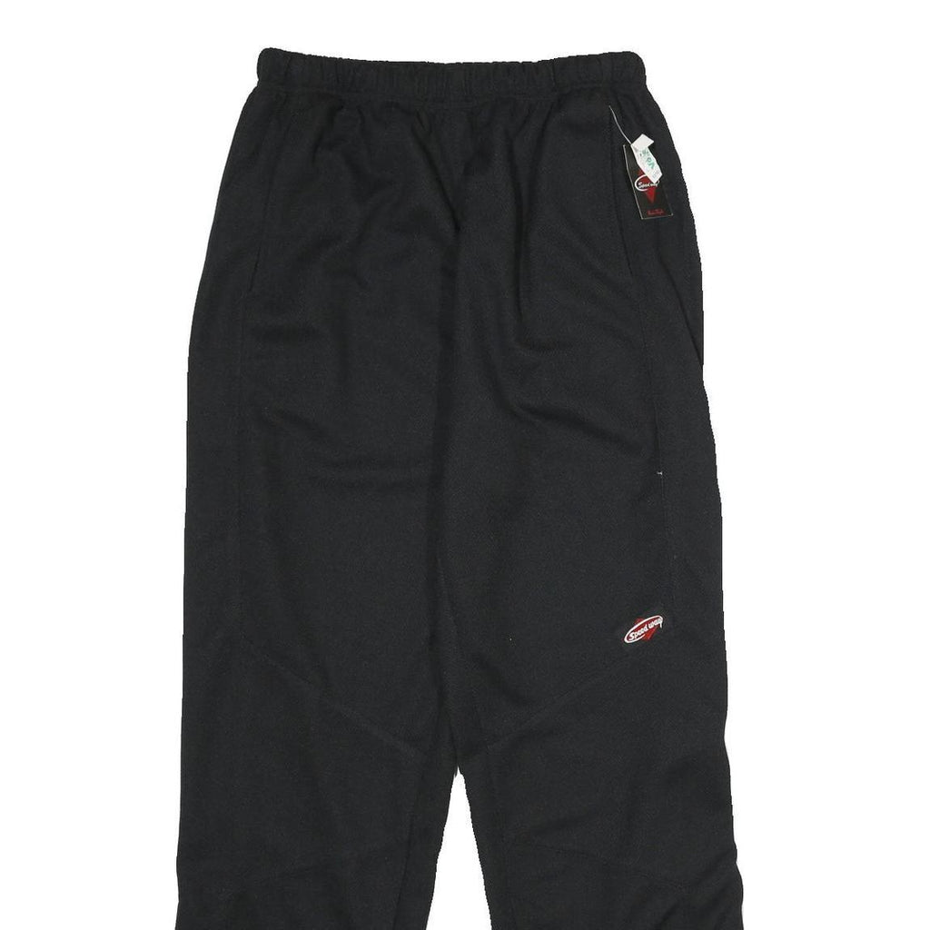 SPEEDWAY Mens Joggers Black L W26 L34 Regular Fit Straight Leg Polyester