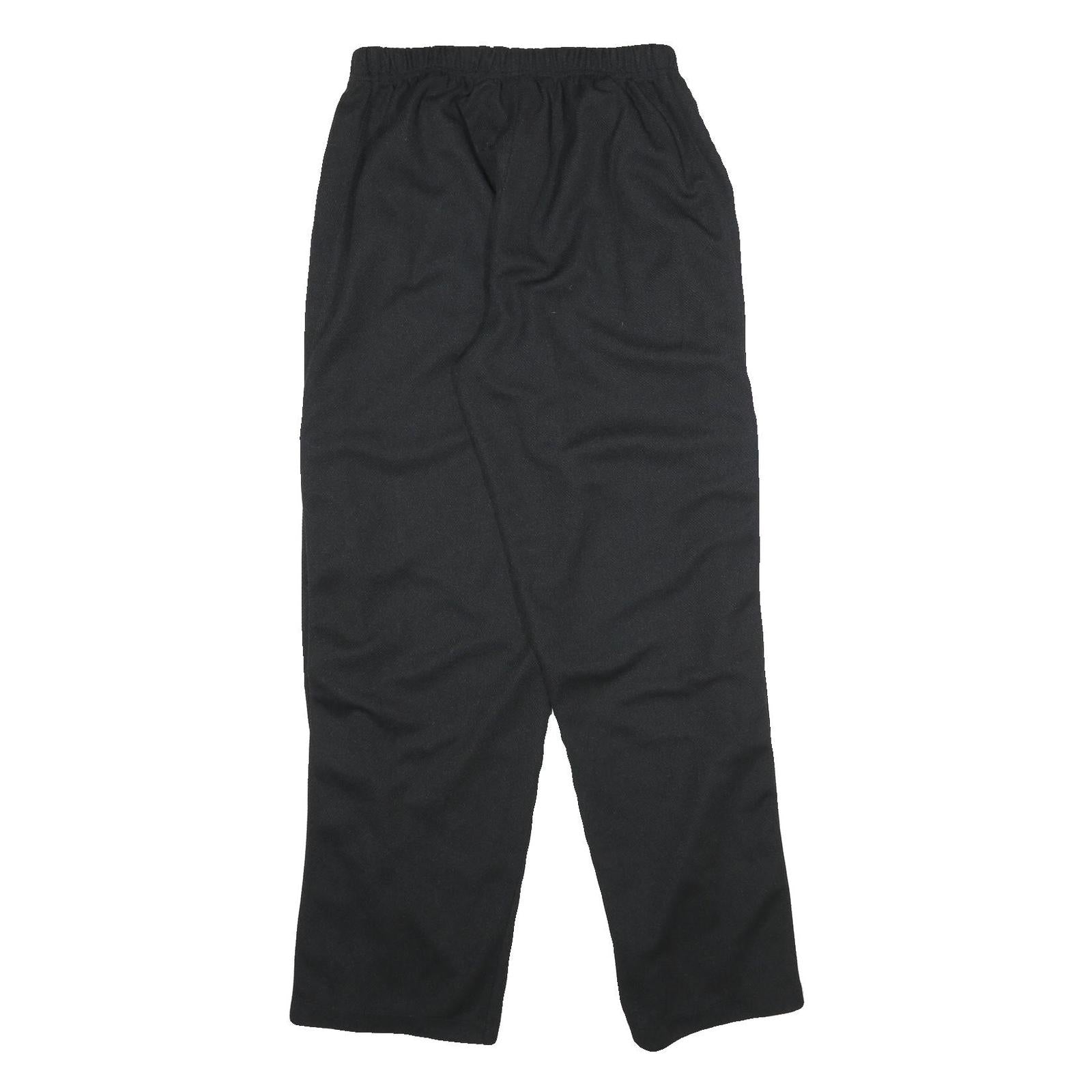 SPEEDWAY Mens Joggers Black L W26 L34 Regular Fit Straight Leg Polyester