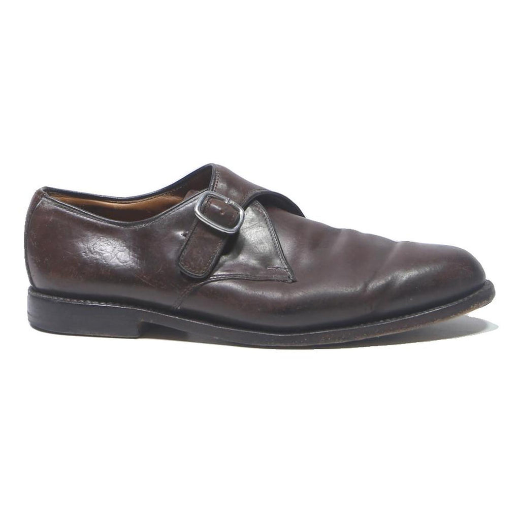 MICHAEL JONDRAT Mens Leather Monk Strap Shoes Dark Brown UK 8 Classic Formal