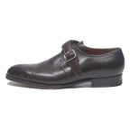 MICHAEL JONDRAT Mens Leather Monk Strap Shoes Dark Brown UK 8 Classic Formal