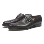 MICHAEL JONDRAT Mens Leather Monk Strap Shoes Dark Brown UK 8 Classic Formal