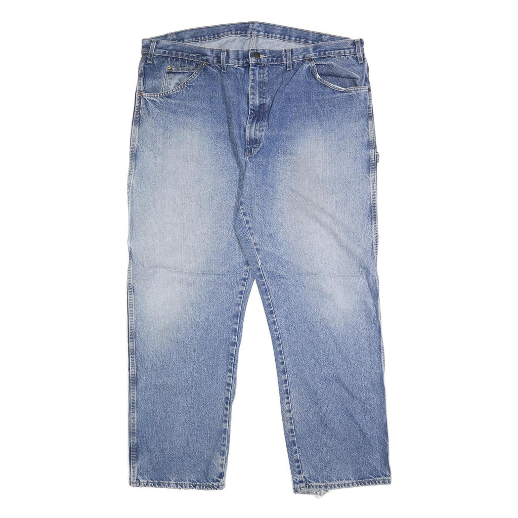 DICKIES Mens Blue Regular Fit Denim Jeans W44 L32 Workwear Zip Closure
