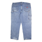DICKIES Mens Blue Regular Fit Denim Jeans W44 L32 Workwear Zip Closure