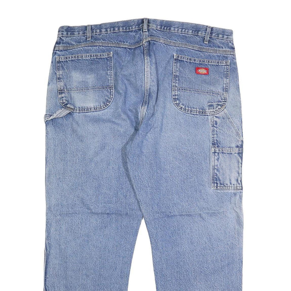 DICKIES Mens Blue Regular Fit Denim Jeans W44 L32 Workwear Zip Closure