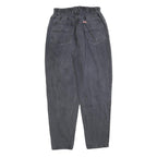 TEDDYS Womens Relaxed Jeans Black Denim Rinse W28 L30 Elastic Waistband Zip