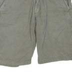 CARHARTT Mens Shorts Green Casual Cotton Blend M W31 Relaxed Fit Zipper