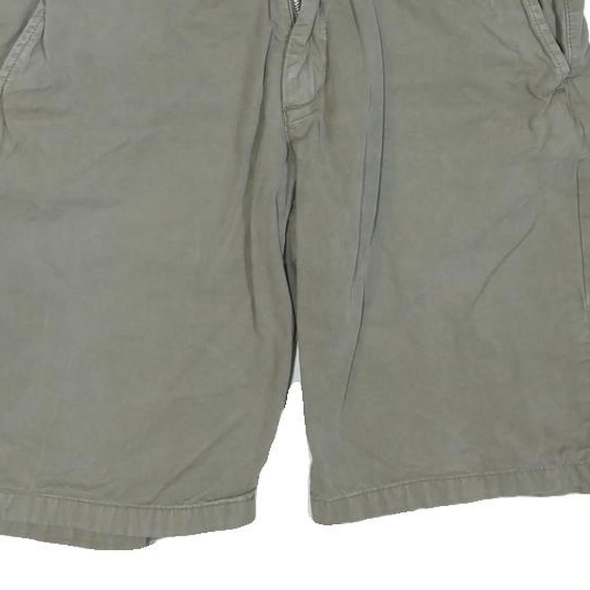 CARHARTT Mens Shorts Green Casual Cotton Blend M W31 Relaxed Fit Zipper