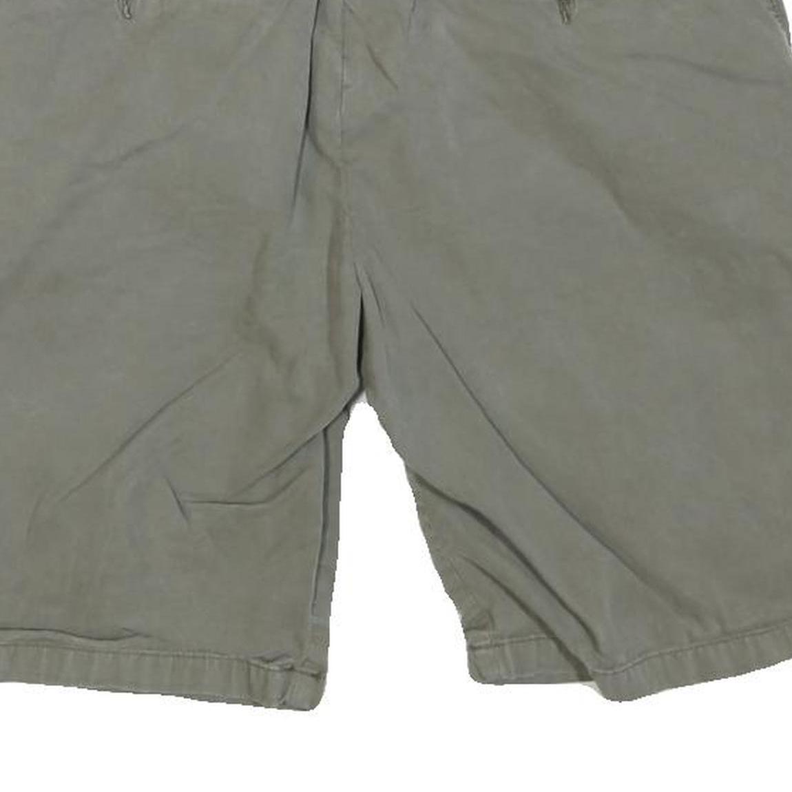 CARHARTT Mens Shorts Green Casual Cotton Blend M W31 Relaxed Fit Zipper