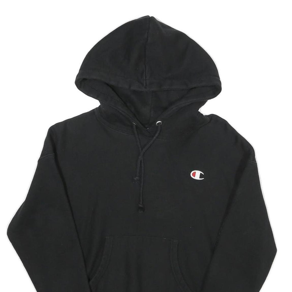 CHAMPION REVERSE WEAVE Womens Black Hoodie XS Classic Pullover Cotton Blend