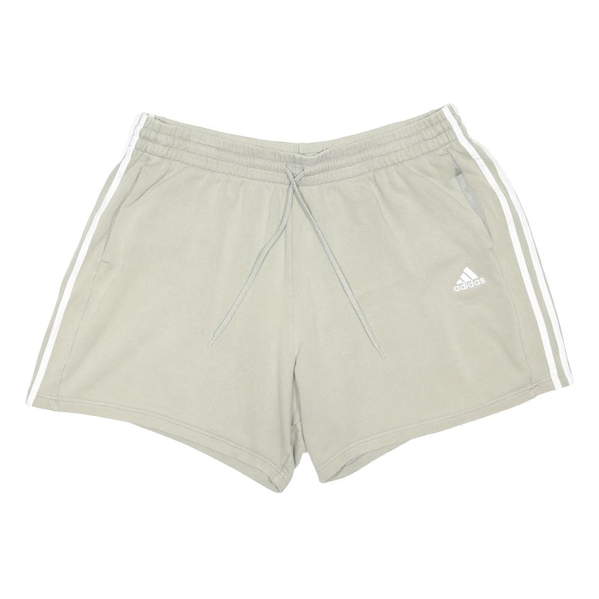 ADIDAS Mens Shorts Beige Casual Plain 3XL W40 Cotton Blend Drawstring Gym