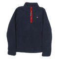 TOMMY HILFIGER Womens Navy Blue Plain Fleece Pullover Crew Neck Jumper XS