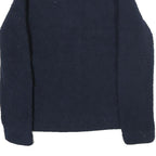 TOMMY HILFIGER Womens Navy Blue Plain Fleece Pullover Crew Neck Jumper XS