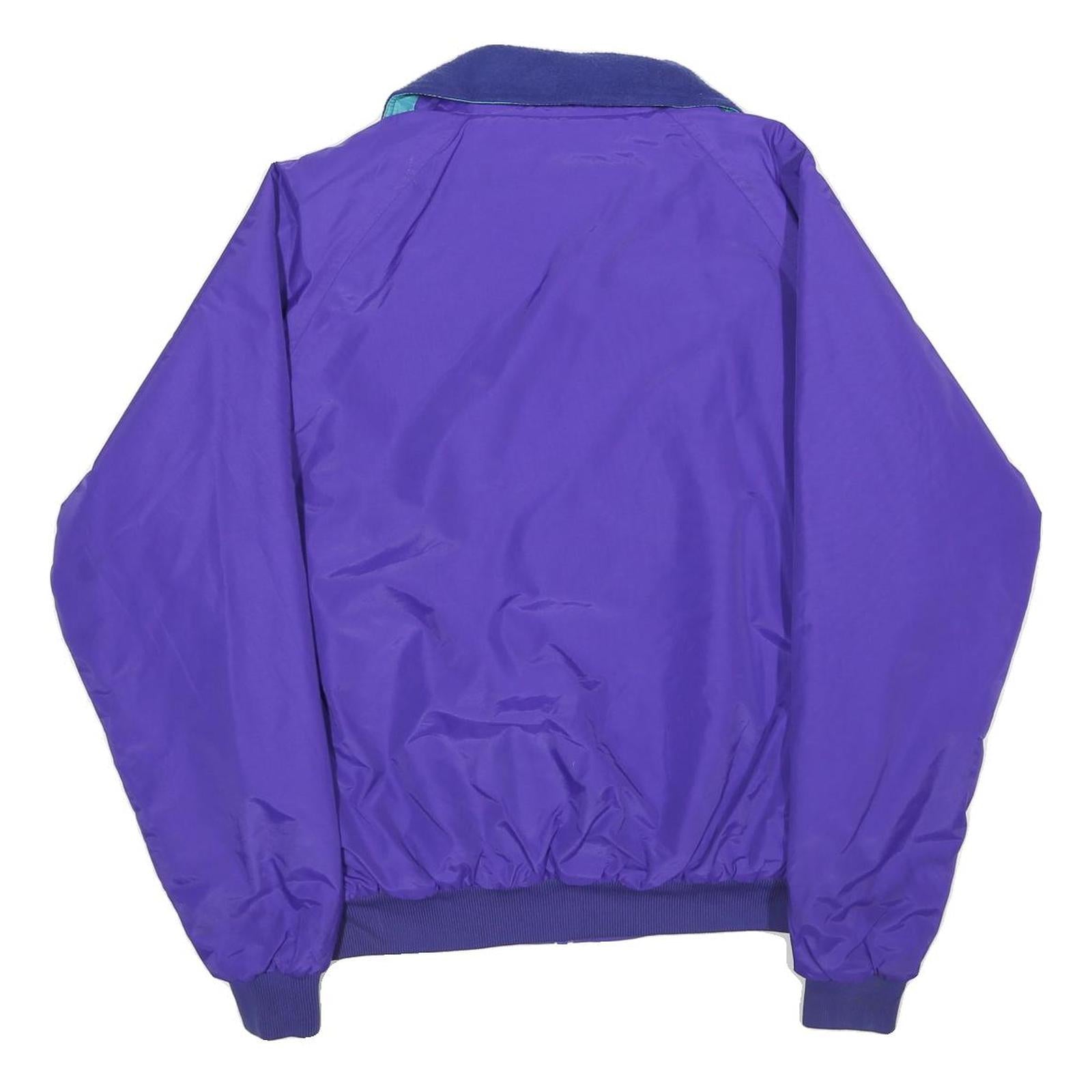 SIERRA SPORT Mens Purple Outdoor Jacket M Nylon Plain Zip Collar