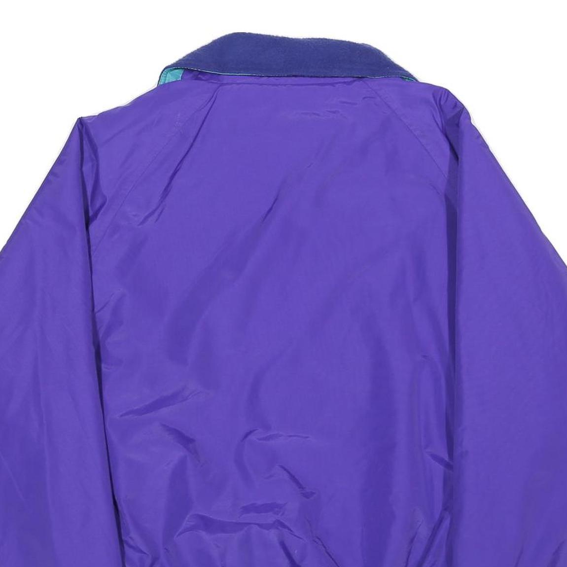 SIERRA SPORT Mens Purple Outdoor Jacket M Nylon Plain Zip Collar