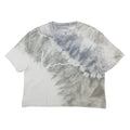 KARL KANI Womens Grey & White Graphic T-Shirt S Short Sleeve Crew Neck Cotton
