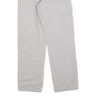 ATLAS FOR MEN Mens Polyester Blend Light Grey Relaxed Cargo Trousers W30 L32