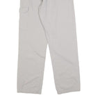 ATLAS FOR MEN Mens Polyester Blend Light Grey Relaxed Cargo Trousers W30 L32