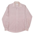 YVES SAINT LAURENT Mens Pink Plain Shirt M Cotton Blend Point Collar Luxury