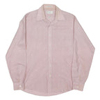 YVES SAINT LAURENT Mens Pink Plain Shirt M Cotton Blend Point Collar Luxury